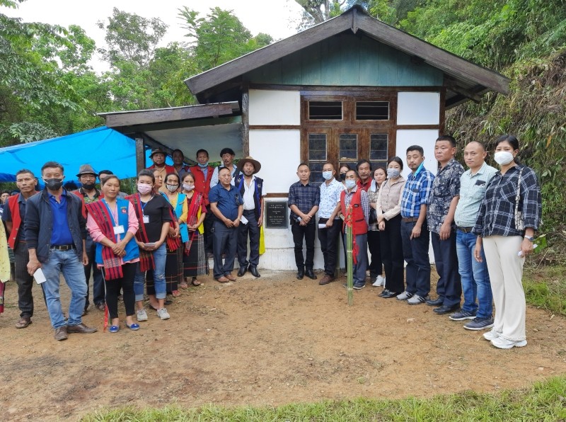 Dr CW Tungoe, Chief Medical Officer Wokha, C Zumomo Tsanglao, Elumyo Village Council Chairman, medical officers, staffs and village council members at the inaugural programme of Elumyo Sub-Centre. (Photo Courtesy: CMO office Wokha) 